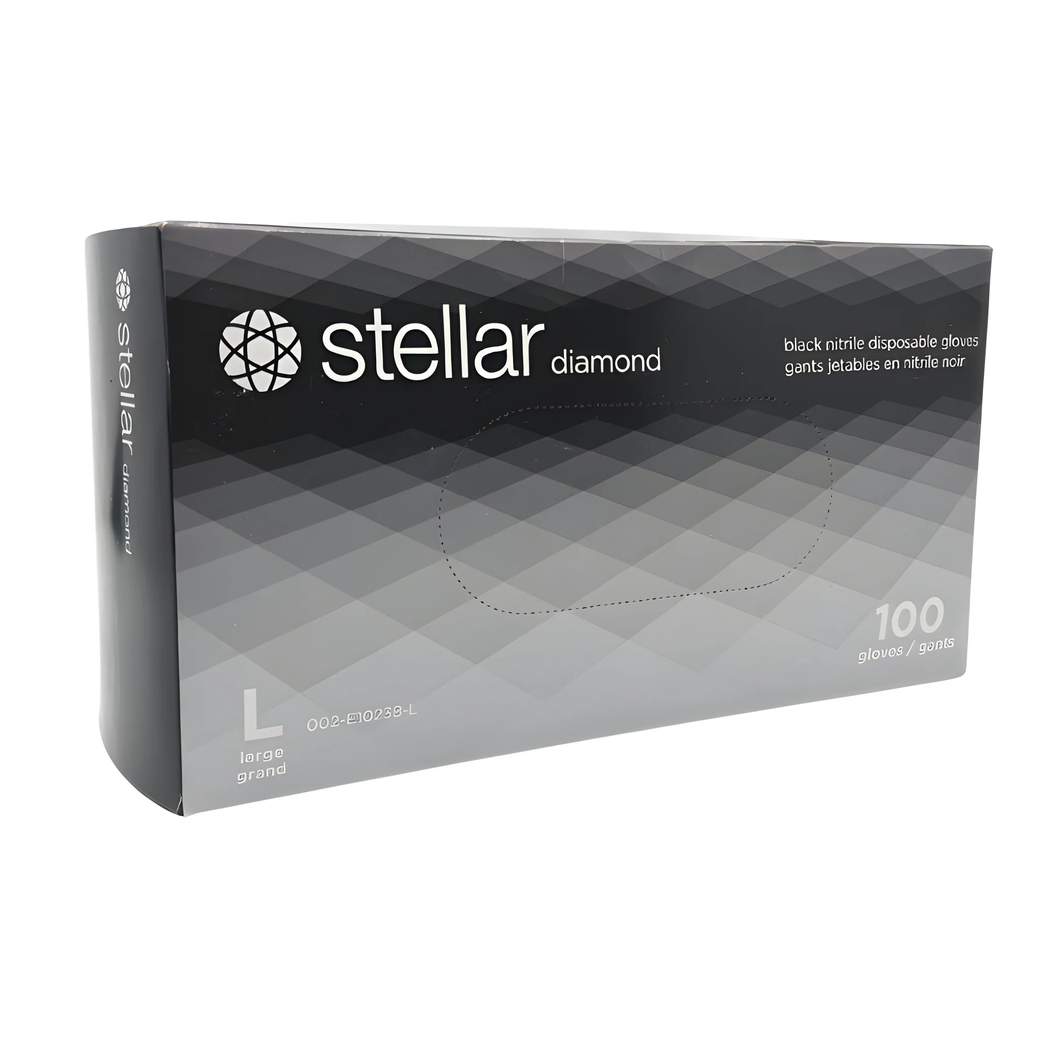 Stellar Deluxe Black Diamond Grip Gloves, 2X Large - 1000/Case